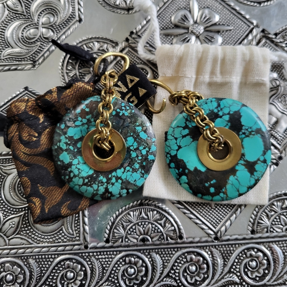 Diablo Organics Turquoise Ear Weights - Picture 2 of 2
